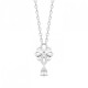 Collier argent massif 925/000 goutte zirconium