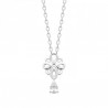 Collier argent massif 925/000 goutte zirconium