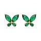 Boucles d'oreilles puces papillons Plaqué Or 18 carats et zirconium