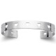 Bracelet jonc argent massif 925/000 coeurs ajourés