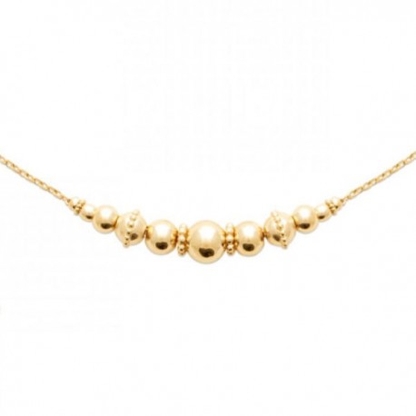 Collier perles Plaqué Or 18 carats Bijou tendance