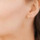 Boucles d'oreilles pampilles Plaqué Or 18 carats et zirconium
