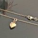 Collier en plaqué or 18 carats pendentif petit coeur bombé sur chaine 45 cm