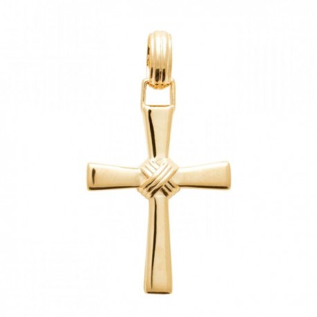 Pendentif croix Plaqué Or 18 carats Bijou mixte