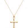 Pendentif croix Plaqué Or 18 carats Bijou mixte