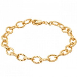 Bracelet maillons effet perlés plaqué or 18 carats Bijou tendance