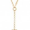 Collier lariat Plaqué Or 18 carats collier Y ultra tendance