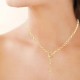 Collier lariat Plaqué Or 18 carats collier Y ultra tendance