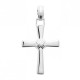 Pendentif croix argent massif 925/000 Bijou religieux pour homme et femme