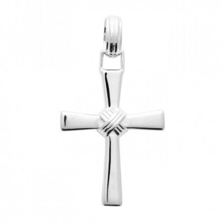 Pendentif croix argent massif 925/000 Bijou religieux pour homme et femme