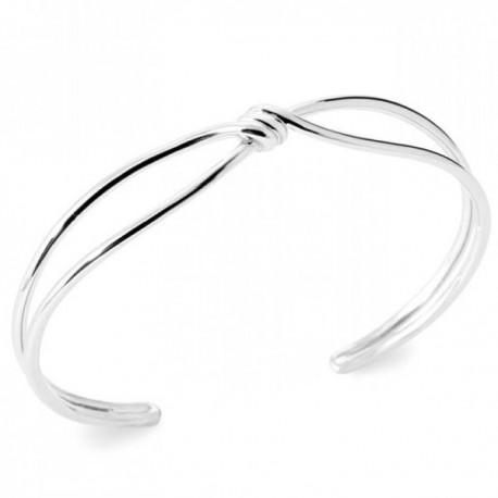 Bracelet jonc noeud argent massif 925/000