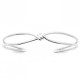 Bracelet jonc noeud argent massif 925/000