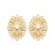 Boucles d'oreilles fleurs Plaqué Or 18 carats et zirconium