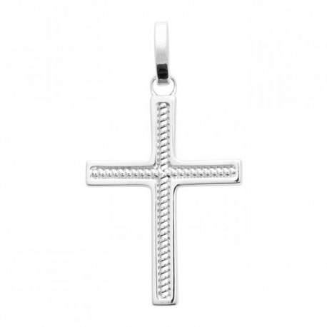 Pendentif croix argent massif 925/000 Bijou religieux pour homme et femme