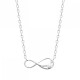 Collier infini argent massif 925/000 et zirconium