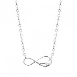 Collier infini argent massif 925/000 et zirconium