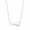 Collier infini argent massif 925/000 et zirconium