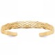 Bracelet jonc effet tresse Plaqué Or 18 carats