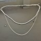 Collier 2 rangs argent 925/000 et perles de cristal blanc Préciosa