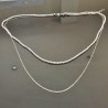 Collier 2 rangs argent 925/000 et perles de cristal blanc Préciosa