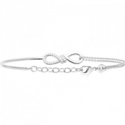 Bracelet infini argent massif 925/000 et zirconium