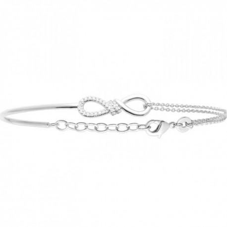 Bracelet infini argent massif 925/000 et zirconium