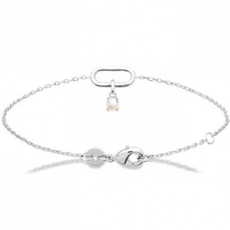 Bracelet argent massif 925/000 et perle de culture