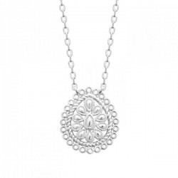 Collier goutte arabesque argent massif 925/000