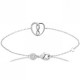 Bracelet coeur infini argent massif 925/000 et zirconium