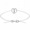 Bracelet coeur infini argent massif 925/000 et zirconium