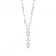 Collier argent massif 925/000 et zirconium Bijou tendance