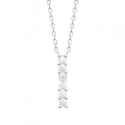 Collier argent massif 925/000 et zirconium Bijou tendance