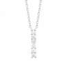 Collier argent massif 925/000 et zirconium Bijou tendance