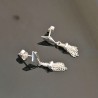 Boucles d'oreilles pompons en argent 925/000