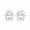 Boucles d'oreilles gouttes argent massif 925/000 et zirconium