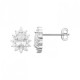 Boucles d'oreilles gouttes argent massif 925/000 et zirconium