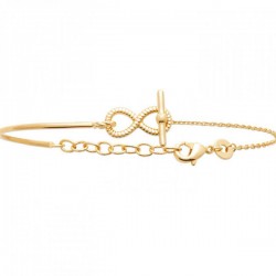 Bracelet infini Plaqué or 18 carats Bijou tendance 