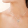 Collier coeur infini argent massif 925/000 et zirconium