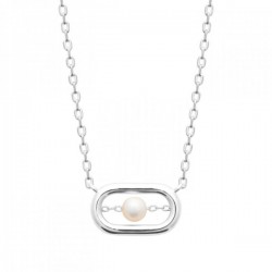 Collier argent massif 925/000 perle de culture véritable