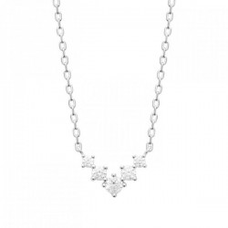 Collier Lina argent massif 925/000 et zirconium 