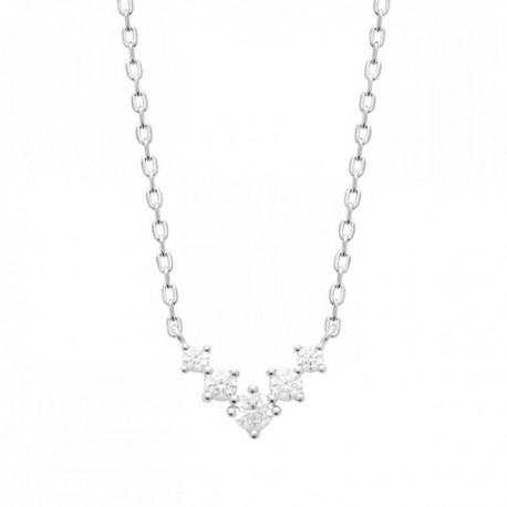 Collier Lina argent massif 925/000 et zirconium 