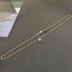 Collier pendentif initiale lettre M Plaqué Or 18 carats sur chaine diamantée 42 cm