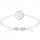 Bracelet spirale argent massif 925/000 et zirconium