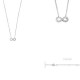 Collier argent 925 pendentif signe infini zirconium