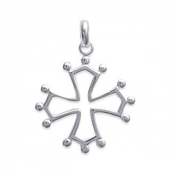 Pendentif croix Occitane en argent 925/000 bijou mixte