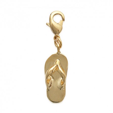 Pendentif charm en plaqué or 18 carats pendentif tong bijou tendance