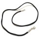 Collier cordon fil de soie noir fermoir argent 925 longueur 45 cm