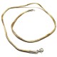 Collier cordon fil de soie noisette fermoir argent 925 longueur 38 cm